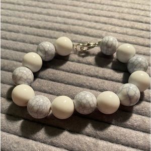 Homemade: White & Marble bracelet
